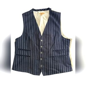 John Varvatos blue Pinstripe Jacket Vest